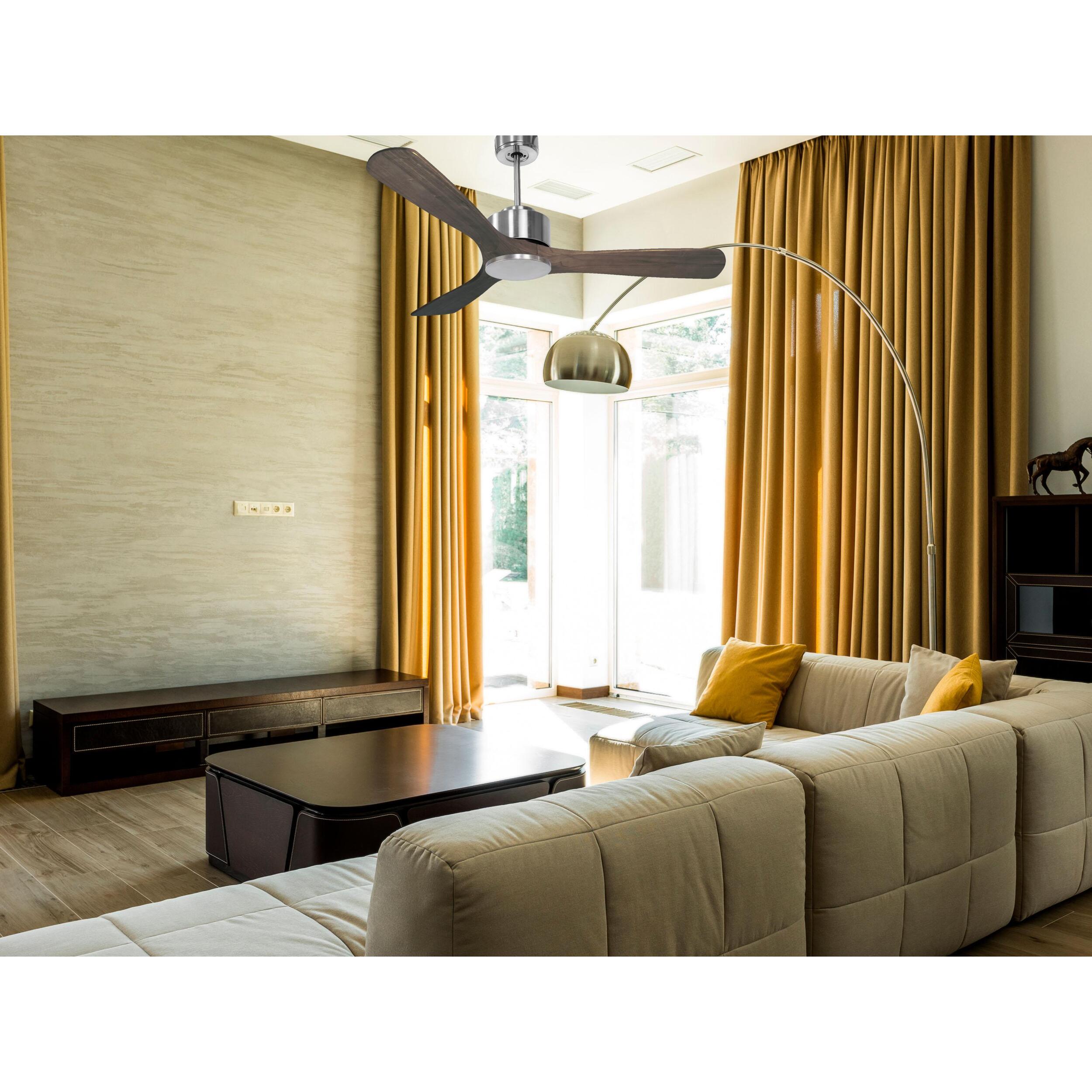 Ventilateur de plafond ø132 cm avec Wifi Réversible Hypersilence 40   W Argent