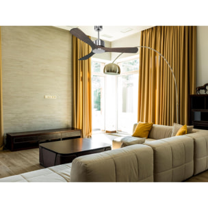 Ventilateur de plafond ø132 cm avec Wifi Réversible Hypersilence 40   W Argent