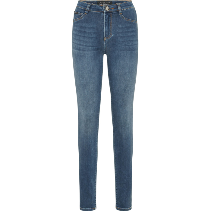 PHILIPP PLEIN Jeggings de cintura alta LOGO