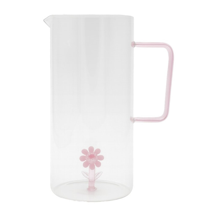 Carafe en verre avec fleur, FLORA