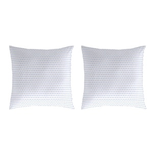 2 Fundas de almohada El Caballo 50x50 cm CABRIOLA Azul - 100% algodón -