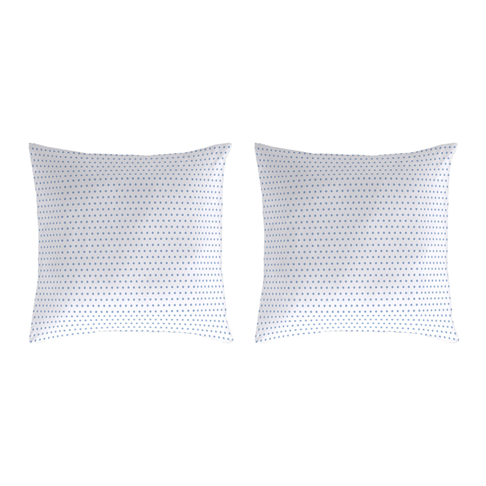 2 Fundas de almohada El Caballo 50x50 cm CABRIOLA Azul - 100% algodón -