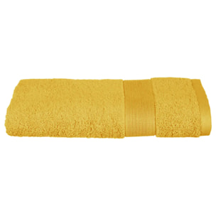 Serviette de toilette "Essentiel" - coton 450 gr/m² - jaune moutarde 50x90 cm