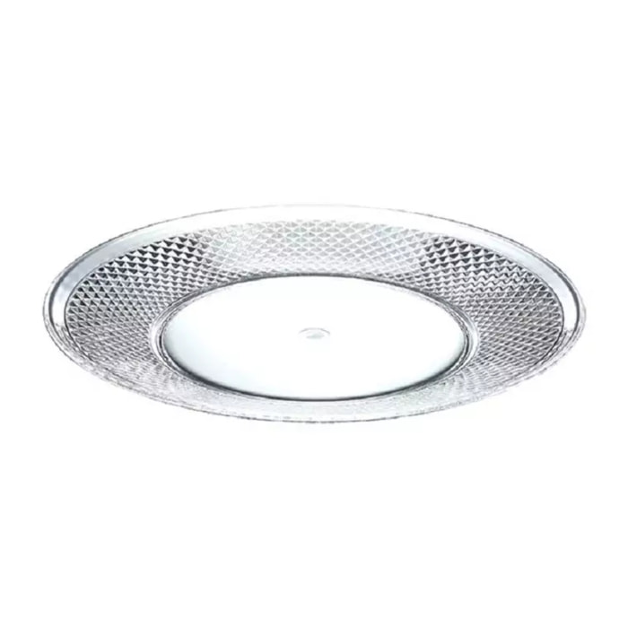 Lot de 6 ASSIETTE PLATE ACRYLIQUE DIAMANT