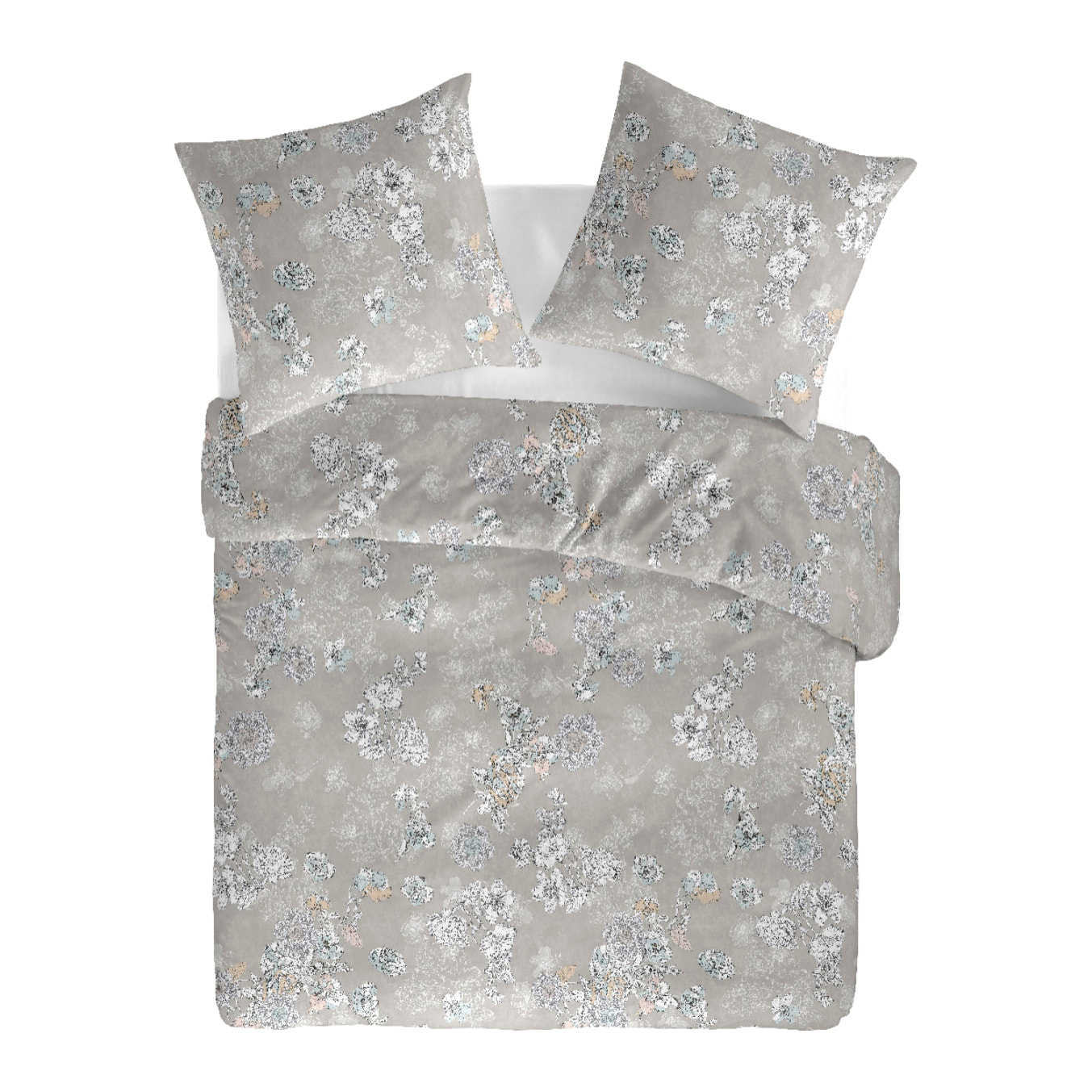 Juego de funda nórdica 240x220 cm + 2 fundas de almohada 65x65 cm - 100% algodón percal - ELLA -