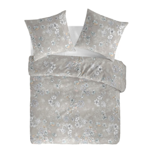 Juego de funda nórdica 240x220 cm + 2 fundas de almohada 65x65 cm - 100% algodón percal - ELLA -