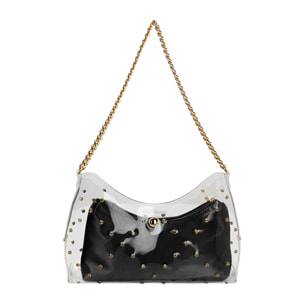 Mini bag nera in pvc