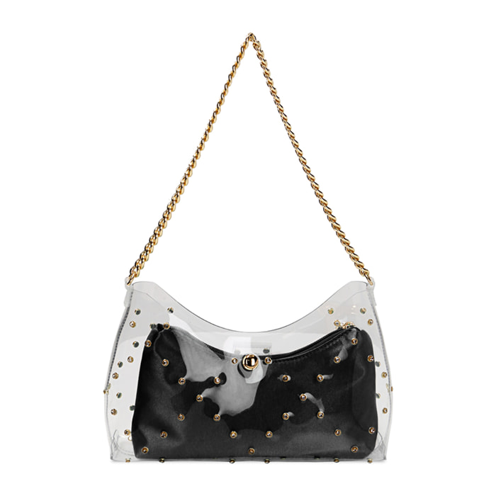 Mini bag nera in pvc