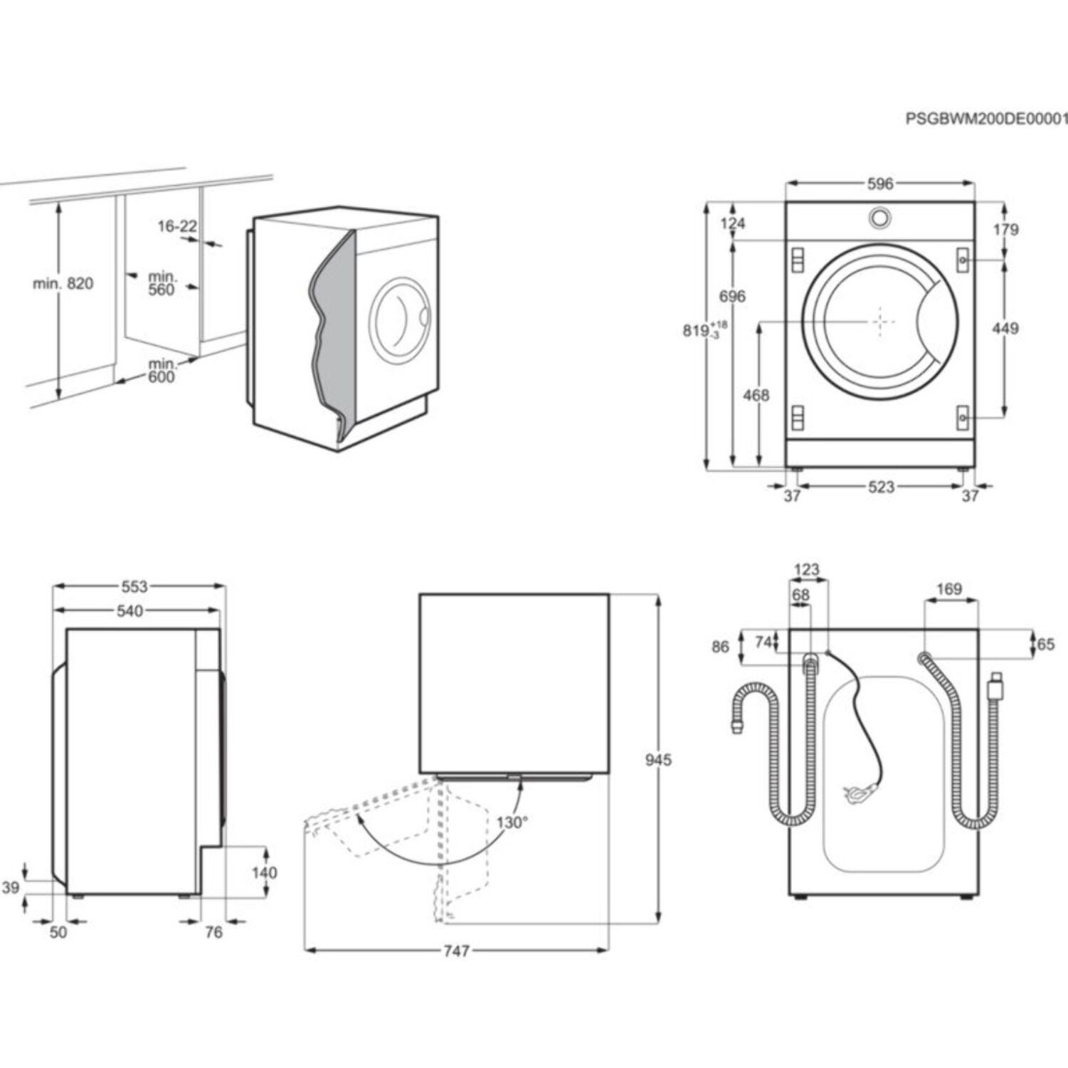 Lave linge hublot ELECTROLUX EW8F3814BI
