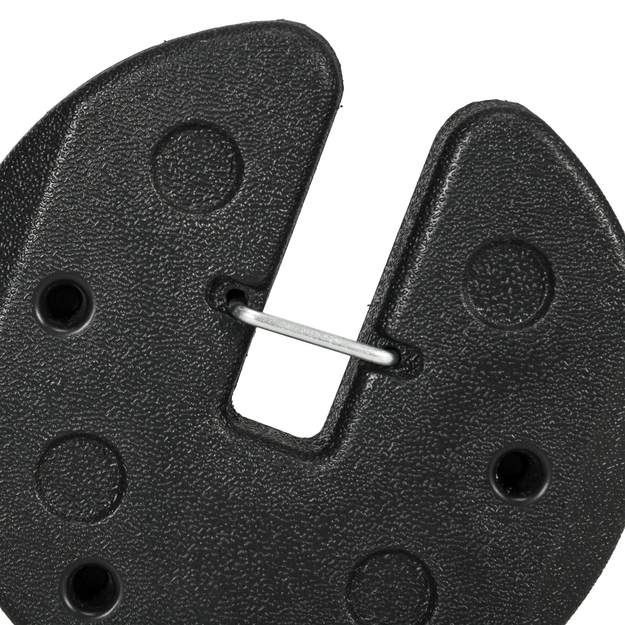 Pack de 4 Pesos para Carpas Plegables Pesos para Cenador Rellenados con Cemento Bases para Toldo Pérgola Ø22x5,5 cm Negro