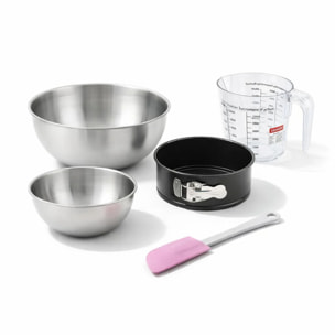 Set pâtisserie avec moule à panettone 18 cm, 2 bols à mixer, verre mesureur et spatule Zenker