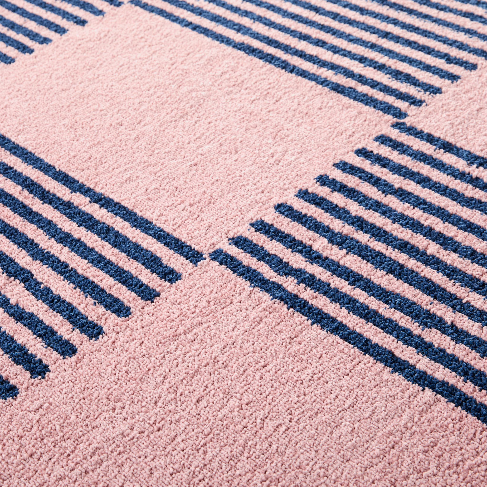 GROOVY - Tapis rétro coloré style seventies - Confortable et moelleux - Bleu