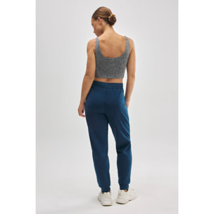 Pantaloni jogger sportivi blu con tasche