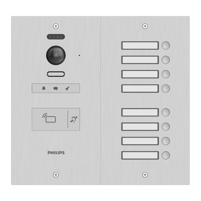 Visiophone collectif pour 8 appartements / bureaux - compatible Vigik - Philips WelcomeHive 2 -