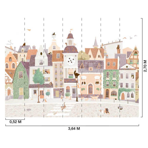 Papier enfant Village Cats Intissé