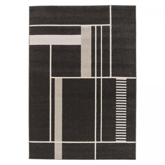 Tapis salon et chambre tissé motif géométrique LOFE
