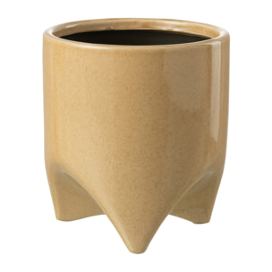 J-Line cache-pot Helia - céramique - vert - medium - Ø 15 cm