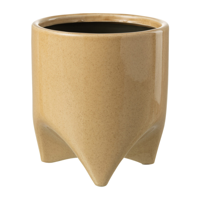 J-Line cache-pot Helia - céramique - vert - medium - Ø 15 cm