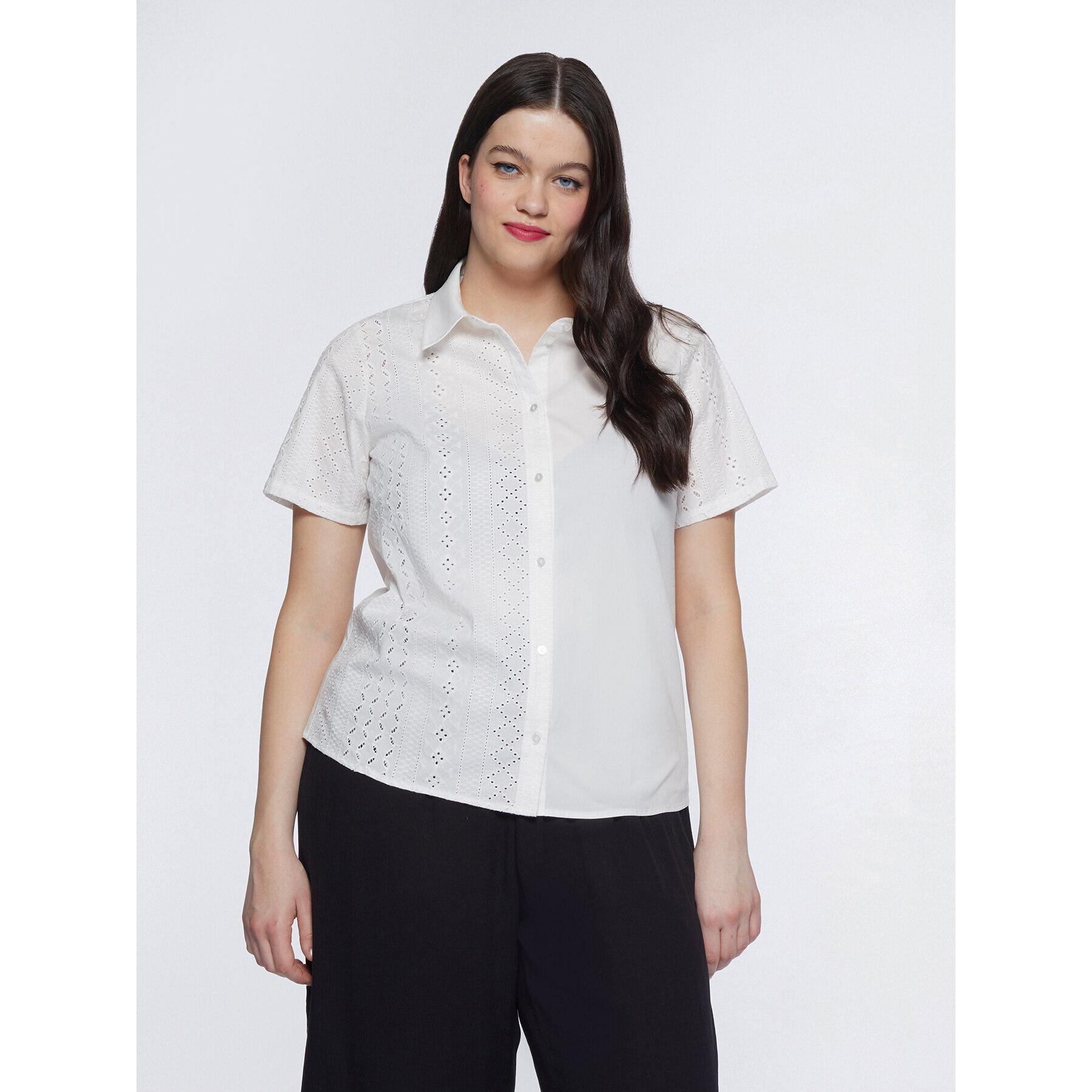 Fiorella Rubino - Camisa de sankt Gallen - Blanco