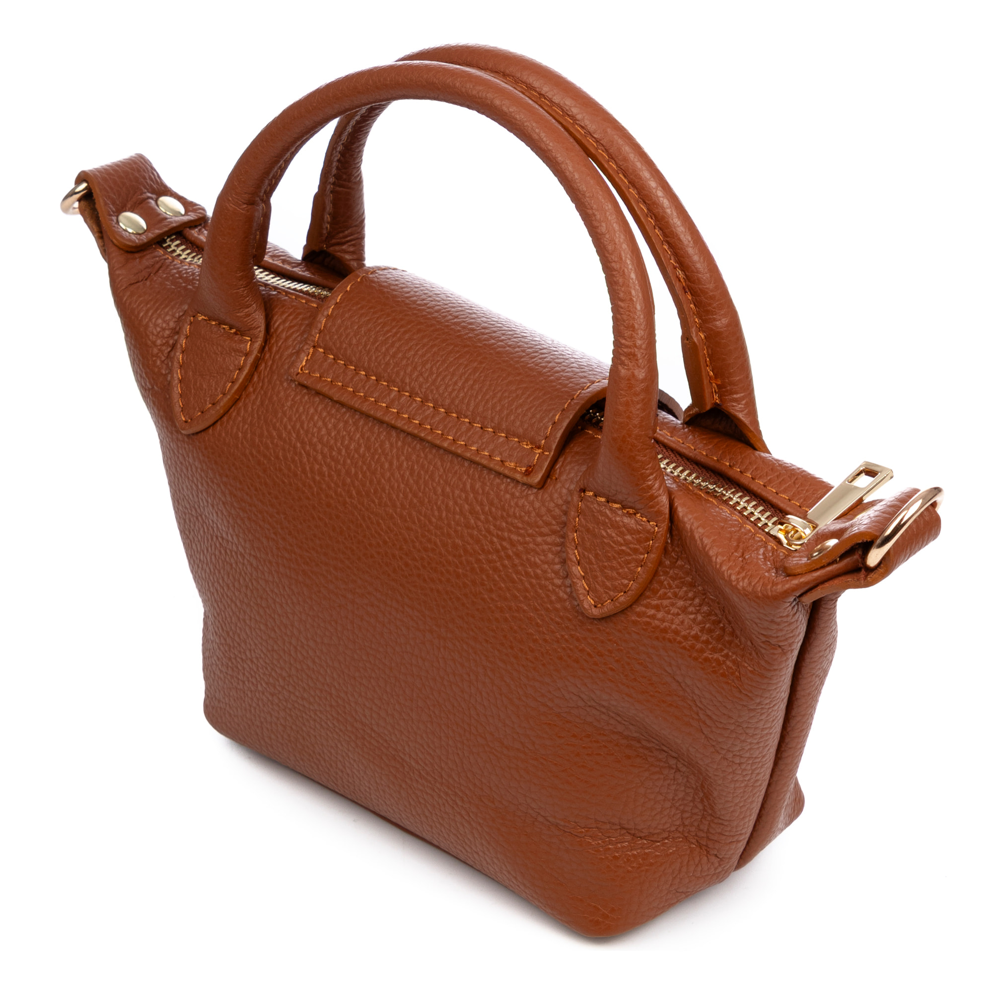 Aurano bolso bandolera tipo Tote mujer. Piel auténtica Dollaro bitono.