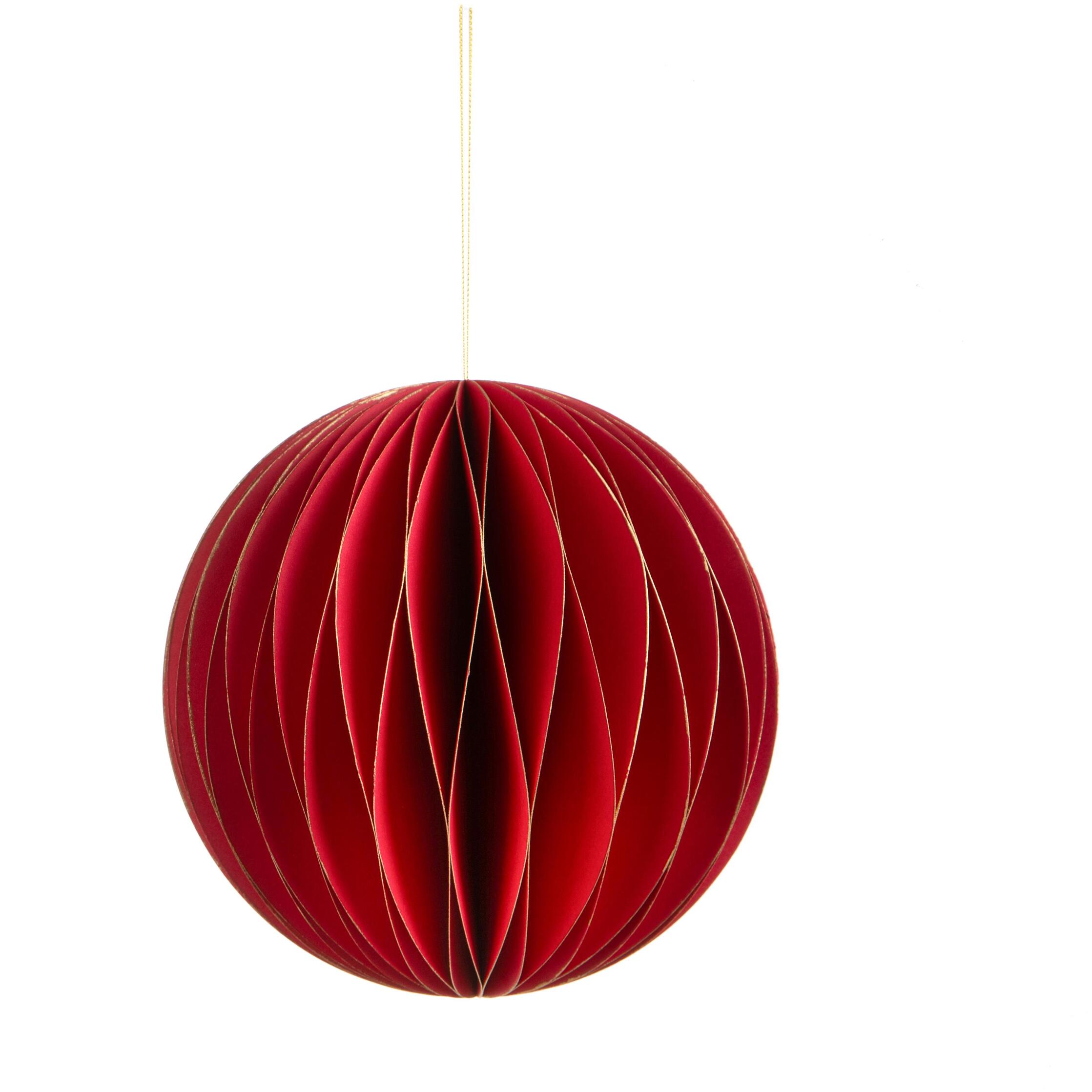 Sfera carta - Pezzi 6 - Colore Rosso - 18x18Hx18cm - Bianchi Dino