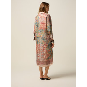 Oltre - Blusa de fantasía en satén - Beige