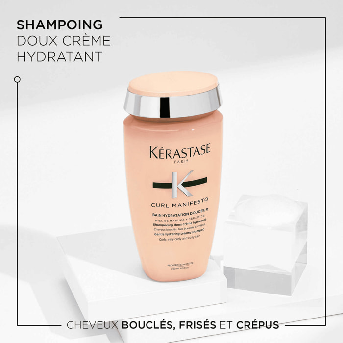 Curl Manifesto - Shampoing doux sans sulfates pour les cheveux bouclés, frisés et crépus, 250 ml