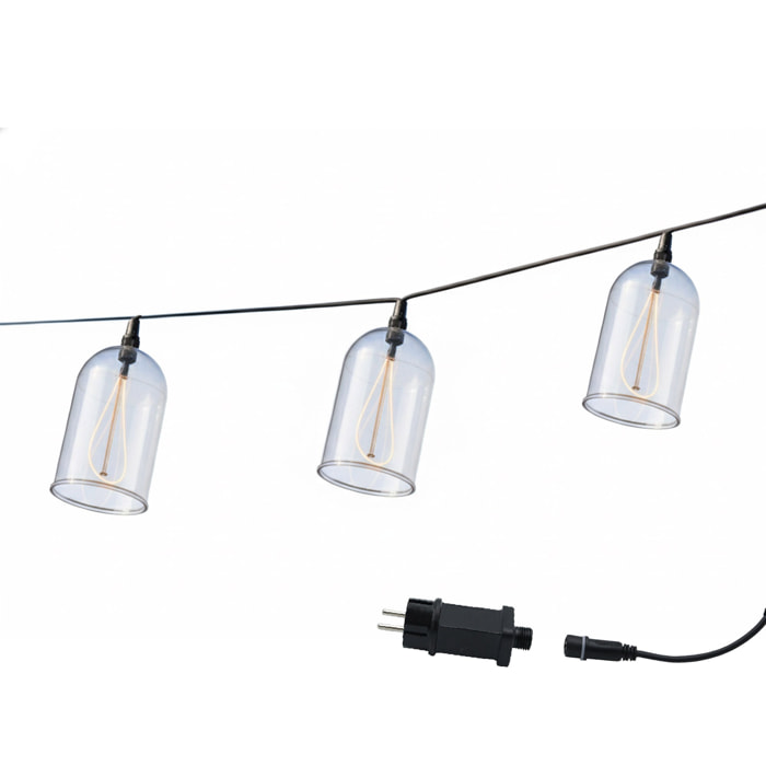 Guirlande filament GLOW 8 cloches 15M