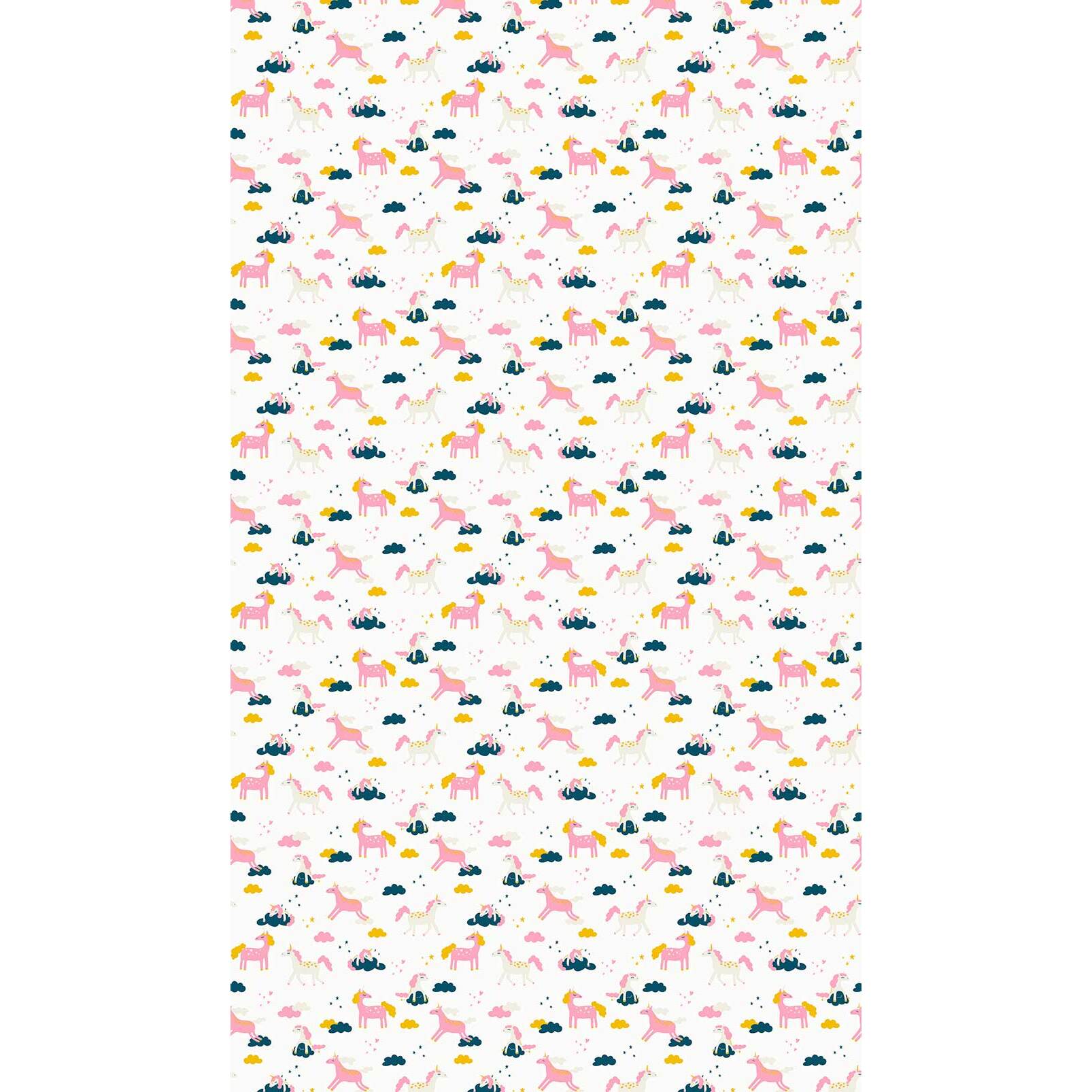 Papier peint licornes en récré Intissé