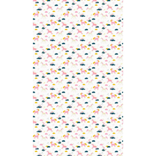 Papier peint licornes en récré Intissé