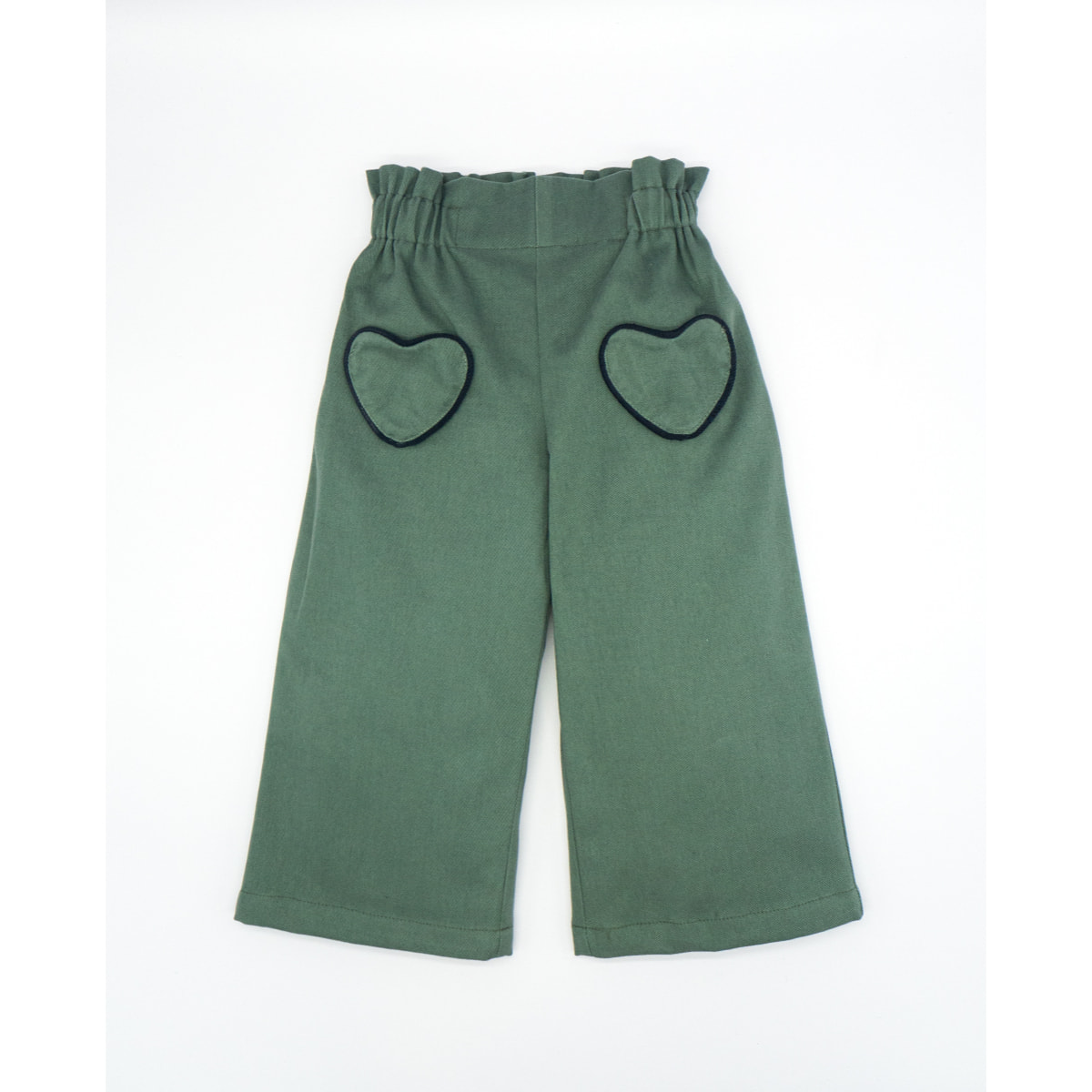 PANTALÓN BOLSILLOS CORAZÓN SARGA VERDE