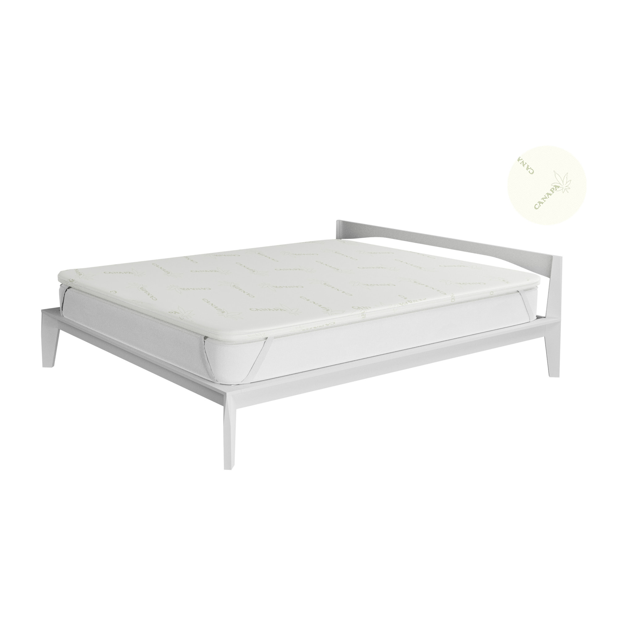 TOPPER MEMORY CON FODERA CANAPA MATRIMONIALE