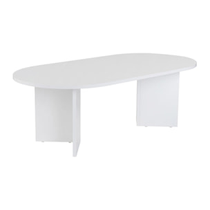 Table basse ovale effet travertin 119x60cm VENUS