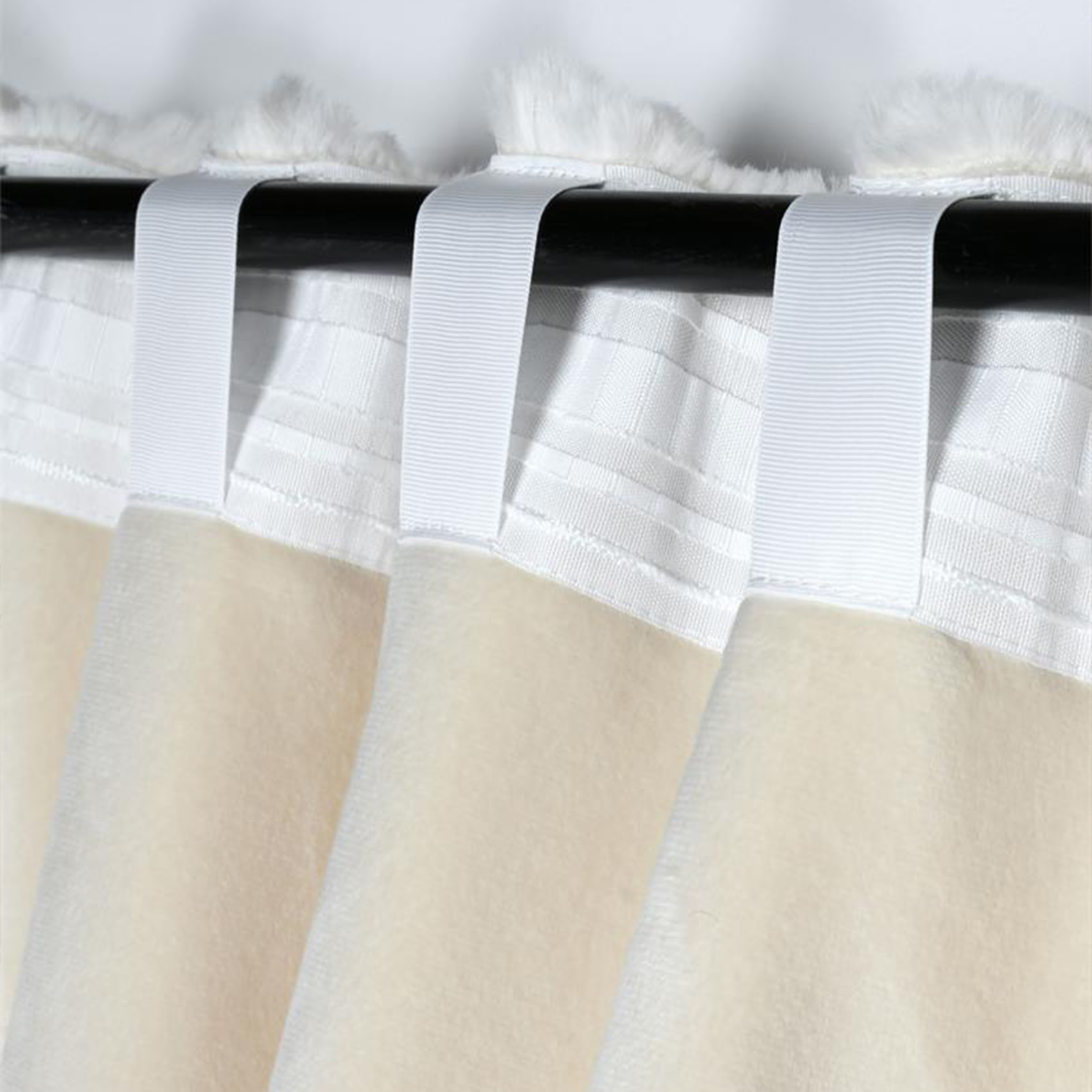 Rideau imitation fourrure ultra doux - Ecru