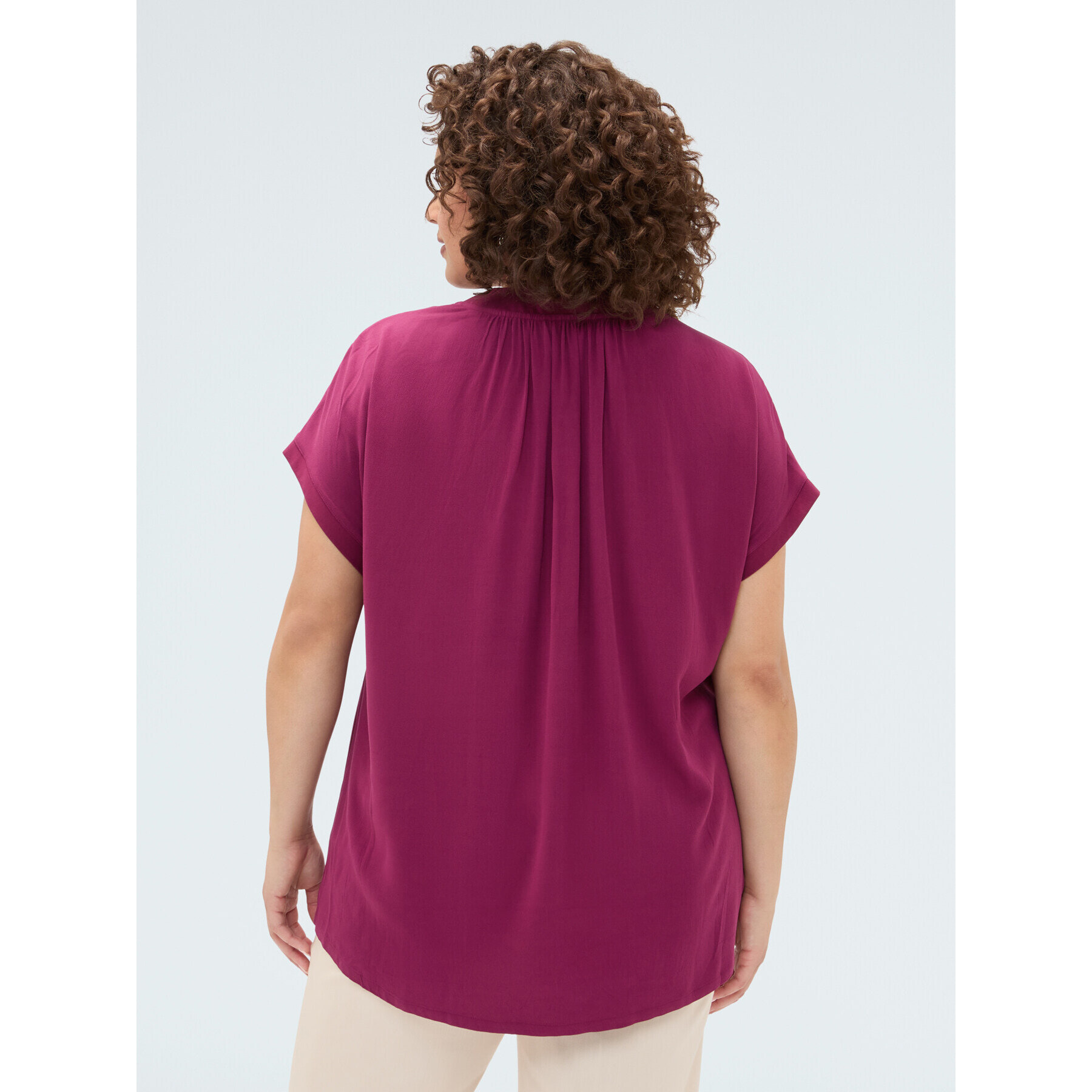 Fiorella Rubino - Camiseta bimaterial con mariposas de lentejuelas - Burgundy