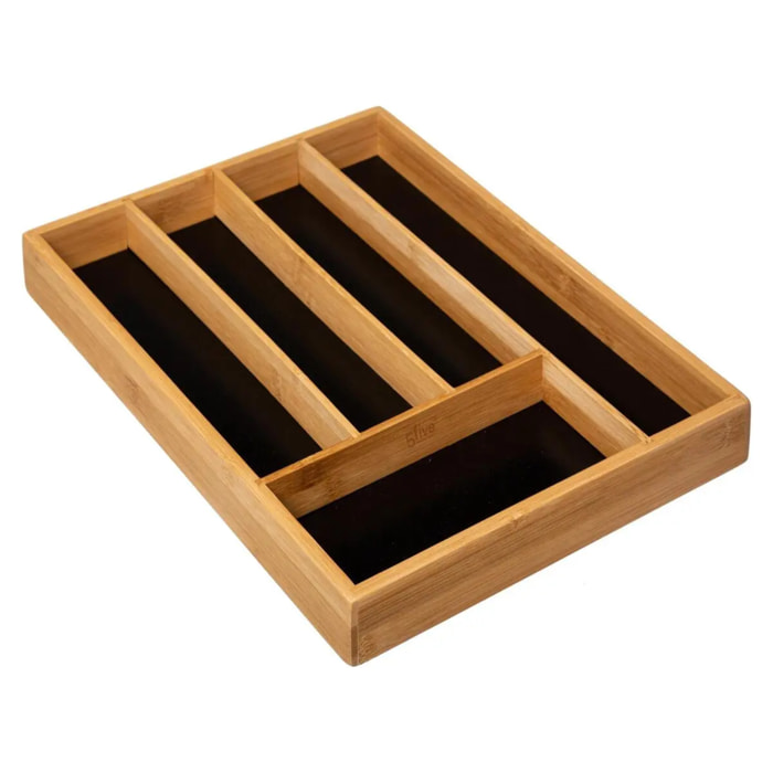 Range-couverts 5 compartiments "Black bambou"
