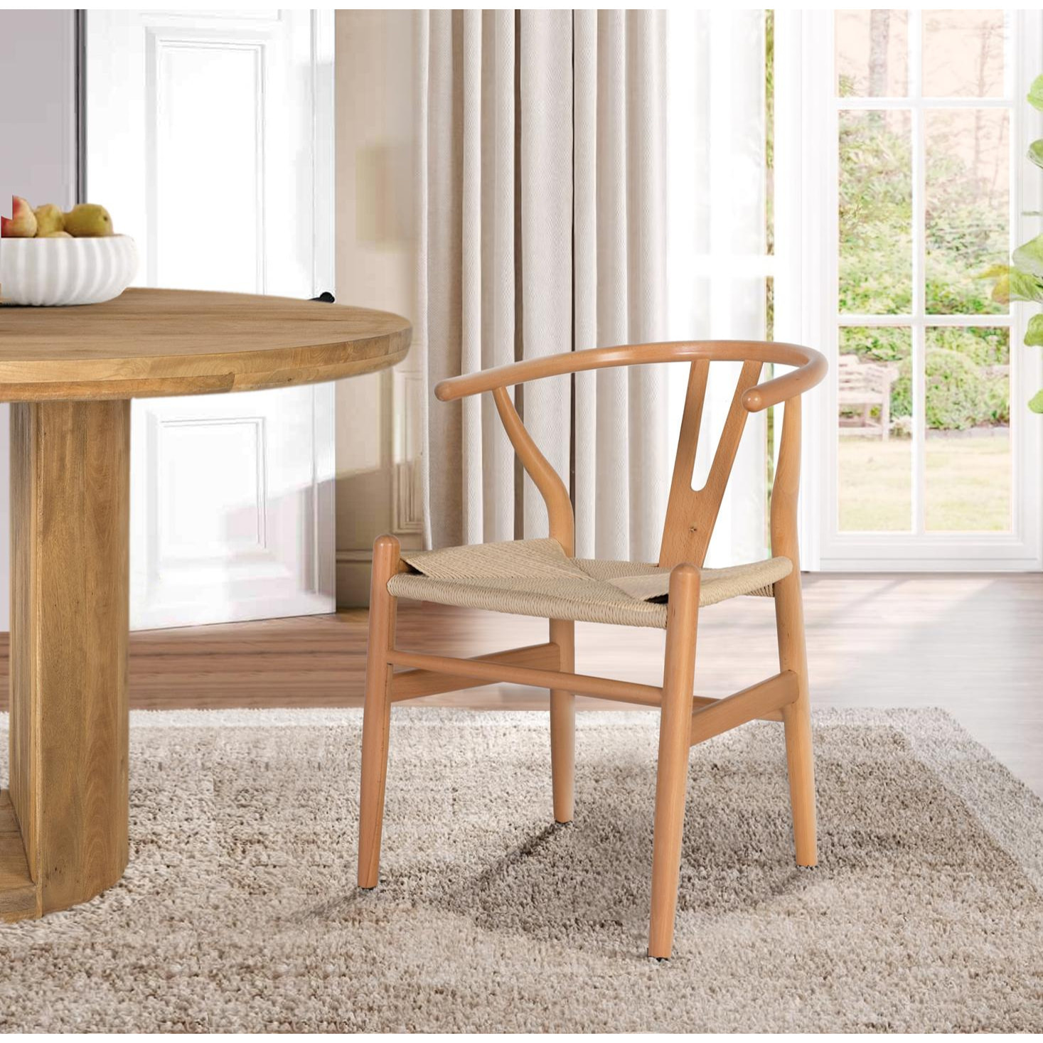 Silla de Madera de Haya 50 Cm Estilo Contemporáneo