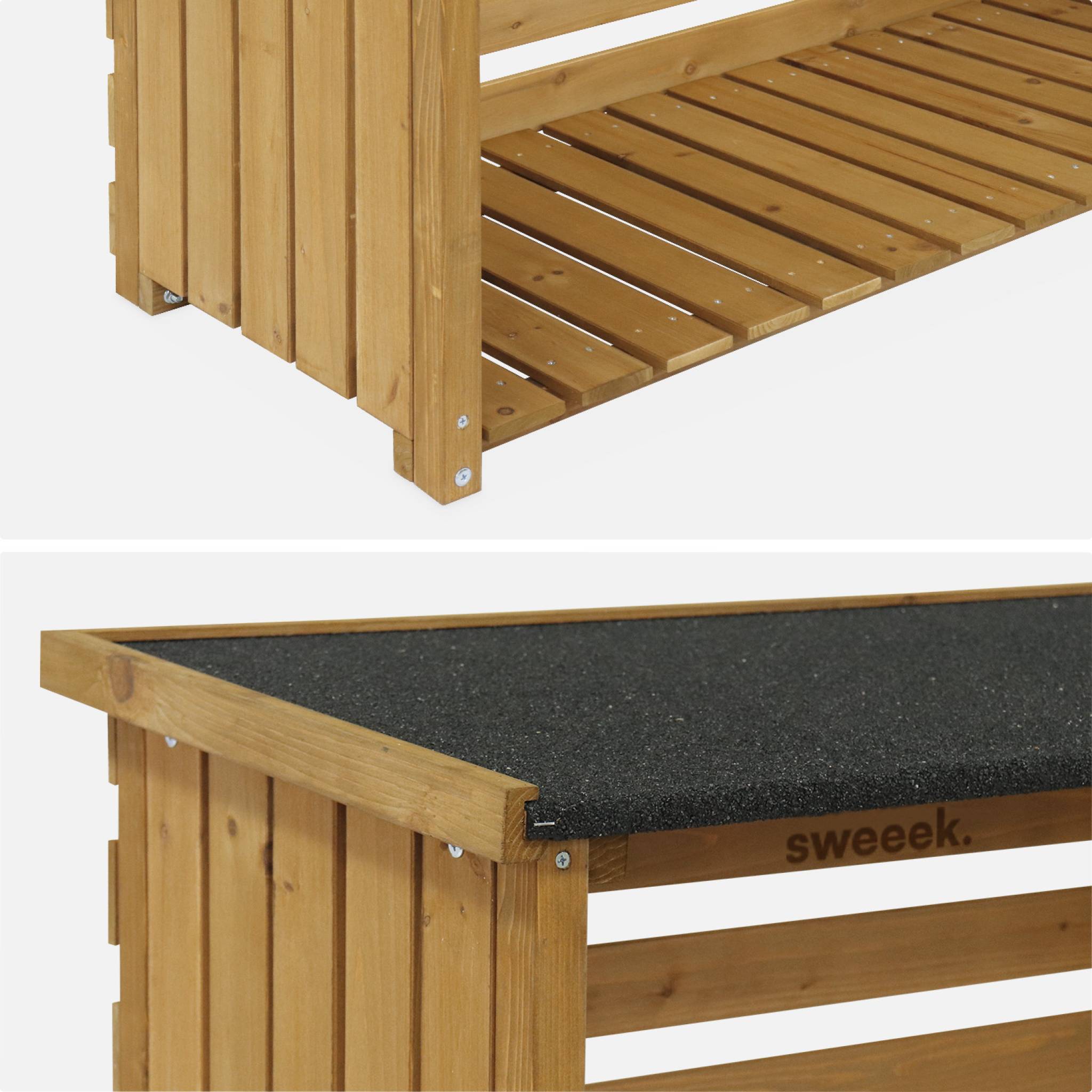 Abri bûches bois de sapin (lot de 2) MERISIER