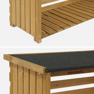 Abri bûches bois de sapin (lot de 2) MERISIER