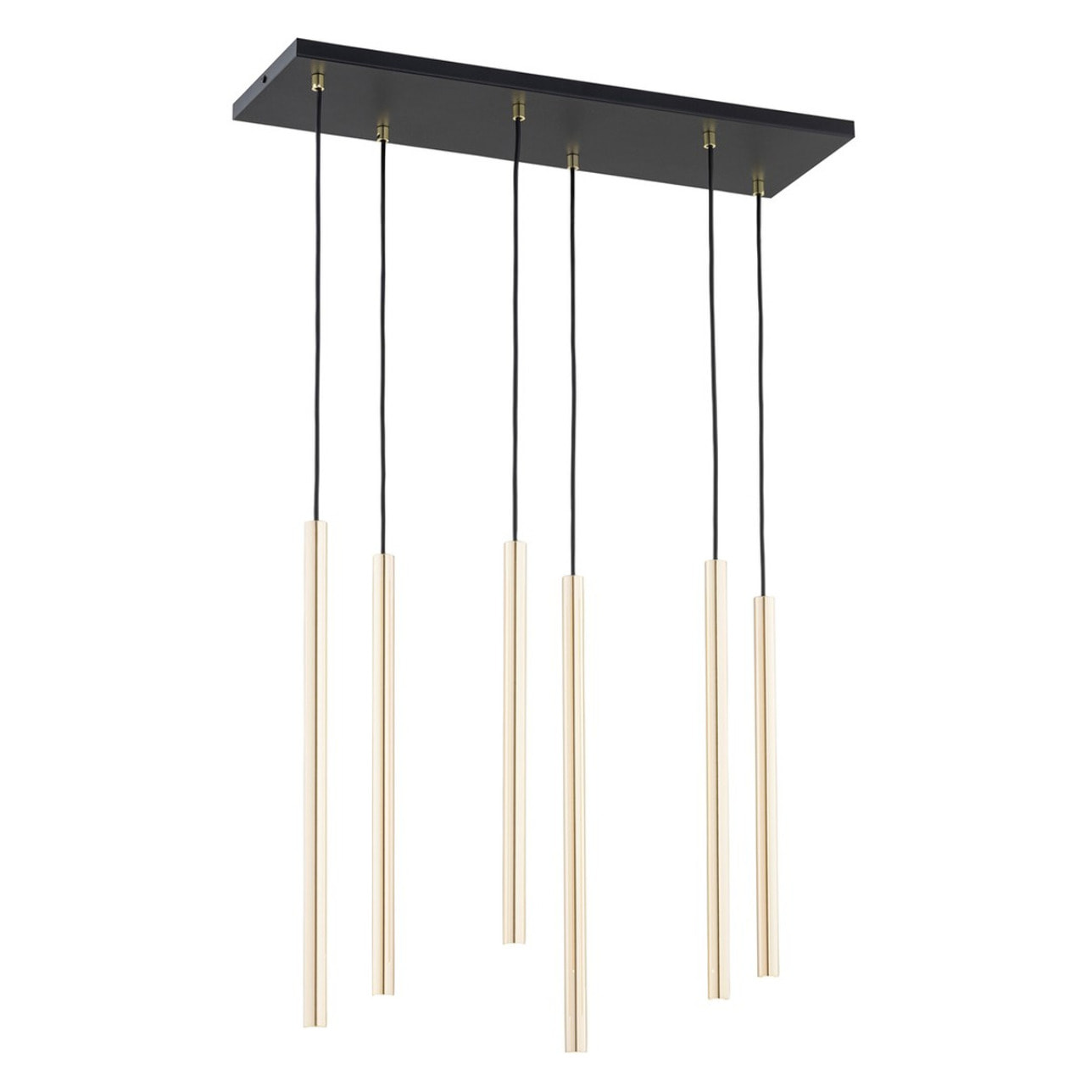 Lampada a sospensione Selter in acciaio nero e oro