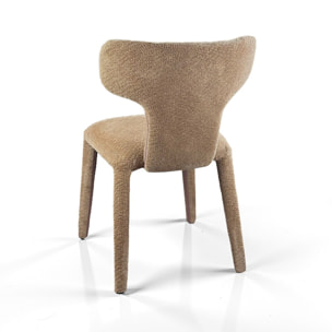Lot de 2 chaises de salle à manger Tomasucci HERD, en tissu, sable, 60 × 50 × 81 cm