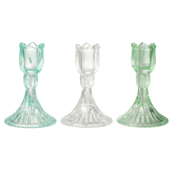J-Line chandelier Tulipe Rond - verre - mix - 3 pcs