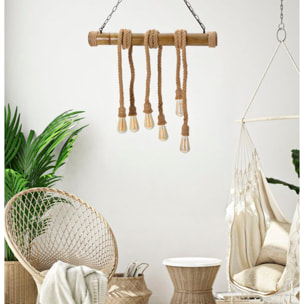 LAMPADARIO BAMBOO/ROPE CM 80X15X120