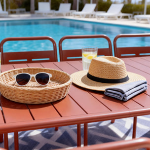 EVORA Table de jardin 10/12 places 234cm terracotta