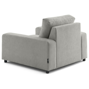 Pivoine - fauteuil en velours texturé - Gris