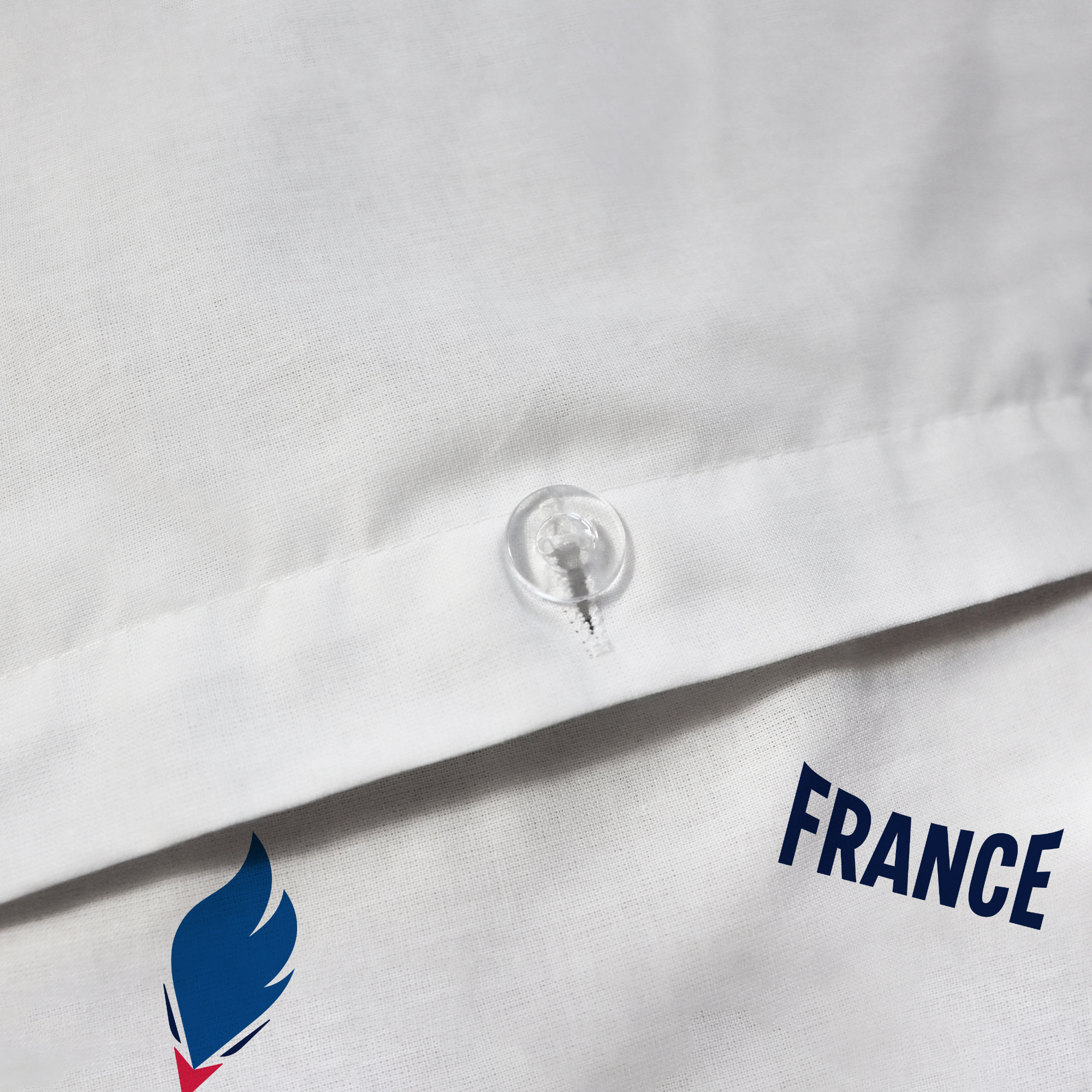 Parure de lit imprimée 100% coton, PARIS 2024 EQUIPE DE FRANCE OLYMPIQUE DRAPEAU