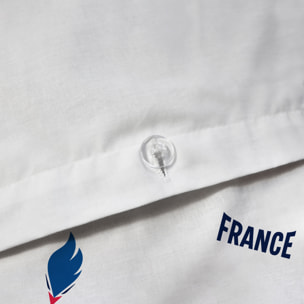 Parure de lit imprimée 100% coton, PARIS 2024 EQUIPE DE FRANCE OLYMPIQUE DRAPEAU