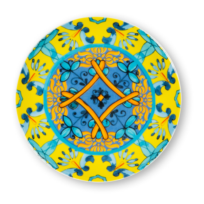 Set 6 piatti aperitivo in porcellana Excelsa – Trinacria, Multicolore