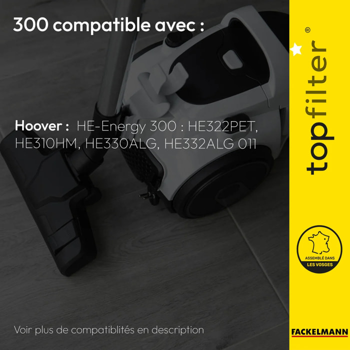 Lot de 4 sacs aspirateur Hoover TopFilter Premium