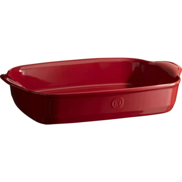 Plat au four EMILE HENRY rectangulaire 43x27cm Grand Cru rouge